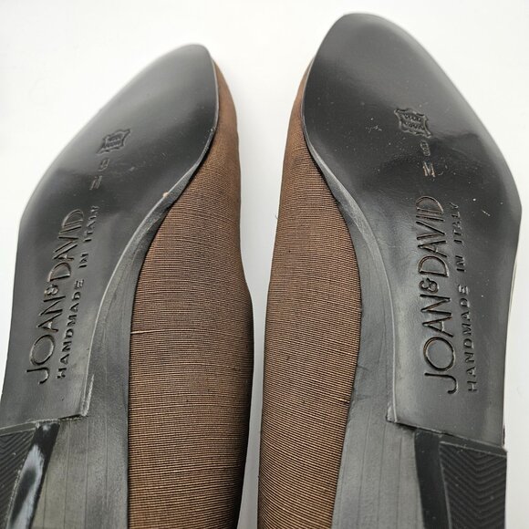 Joan & David Brown Fabric Low-Heel Flats – Size 9M – Handmade in Italy - Picture 11 of 11